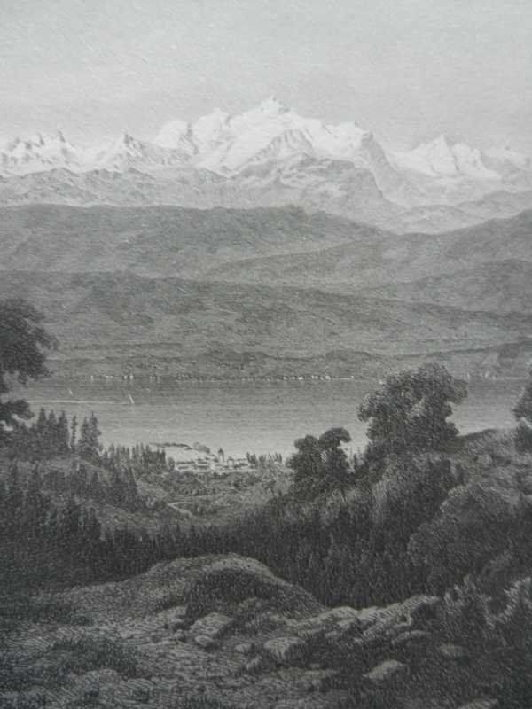 Incisioni: Die Montblanc-Kette St-Cergue – Usato da Risch venduto da Rischli15 5