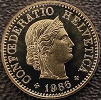 5 Rappen 1986 stgl. / aus Münzsatz