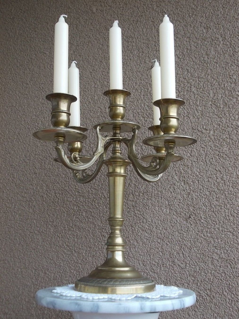 Portacandele: 34cm Empire-Stil Prunk Messing Kerzenständer 5flammig 2280gr – Usato da Ostermundigen venduto da eschbe 4