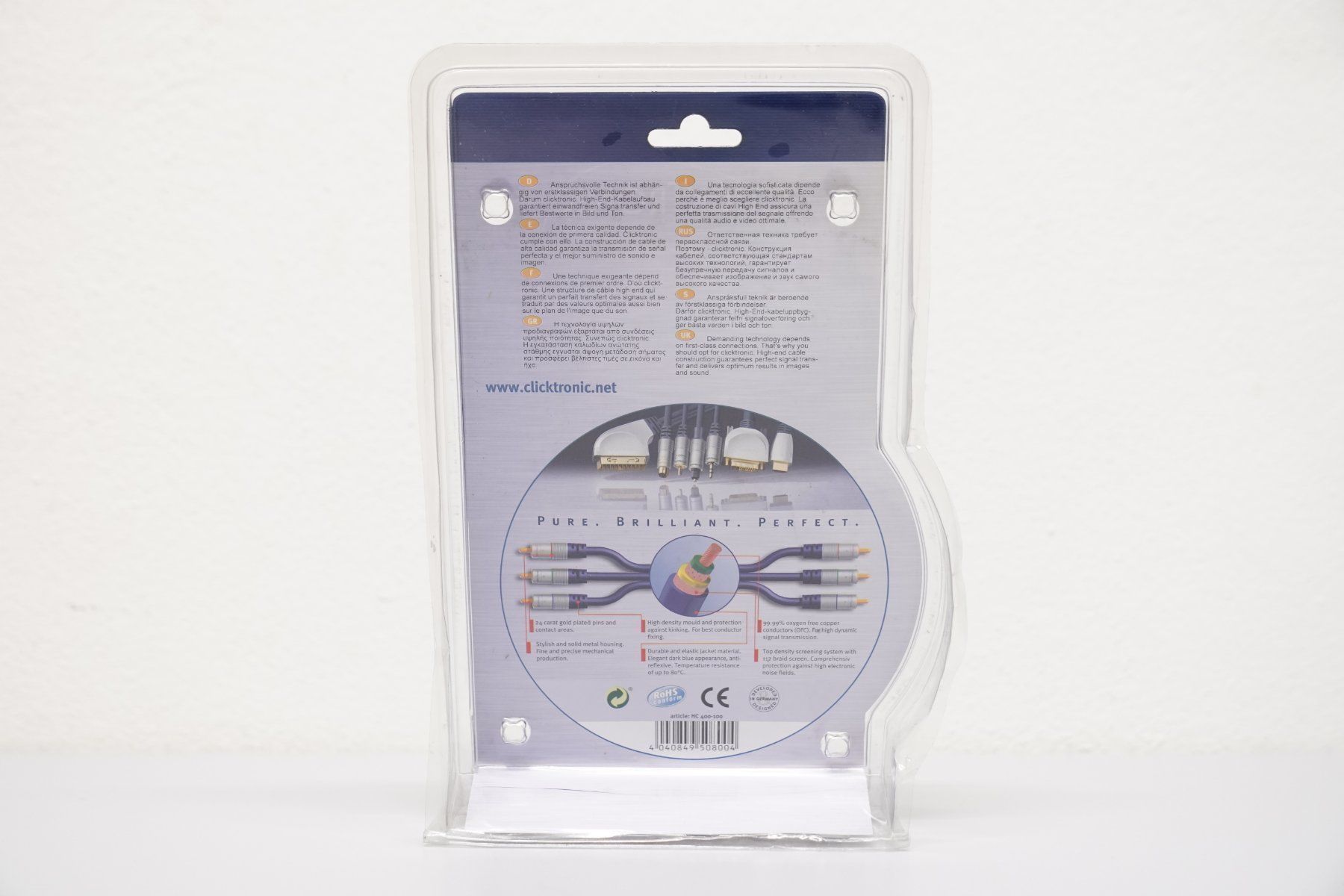 Kabel: Component Video Kabel 1 Meter – Neu und originalverpackt aus Hochdorf von av-electronics 4