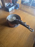Lot de 5 casseroles anciennes en cuivre – intérieur étamé 