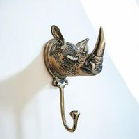 Patère Rhinocéros bronze Crochet Mural