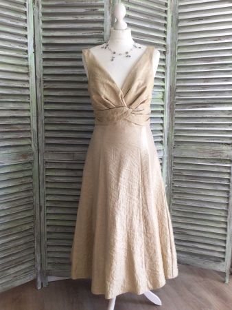Robe beige irisée mariage/gala/soirée SIXTH SENSE, taille 36
