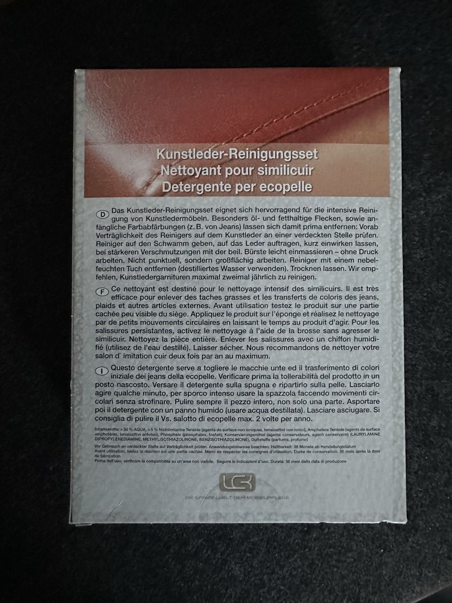 Altro per la casa: LIPO Kunstleder-Reinigungsset – Nuovo e nell'imballaggio originale da Thun venduto da tulu_1995 1