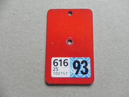 CH Velonummer Velo Nummer 1993 Geschenk Jahr 93 GE Vignette