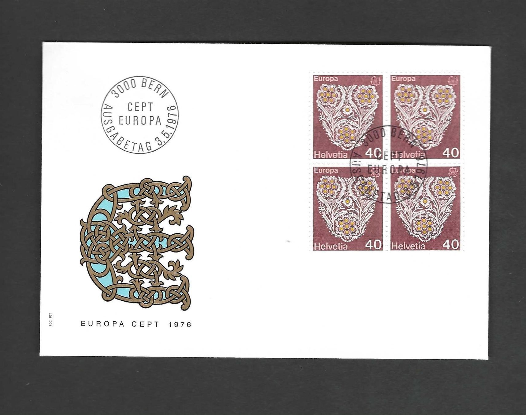 Tutti i francobolli: CH FDC Viereblock 1976 – Nuovo e nell'imballaggio originale da Koblenz venduto da Markenhimmel