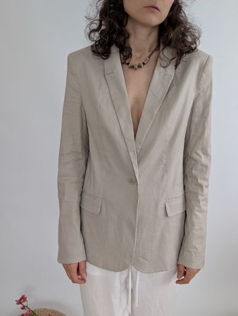 On west Blazer aus Leinen, Beige, Gr. 38 - Top Zustand!