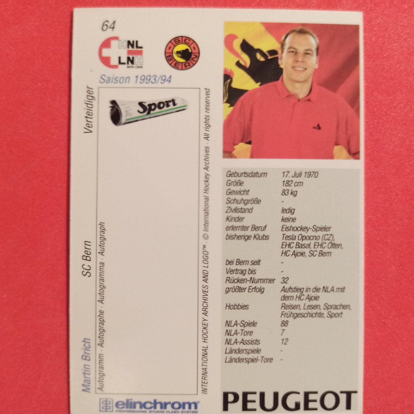 Carte collezionabili: Martin Birch - SCB - 1993/94 – Usato da Dübendorf venduto da kb86_MOVIE 1