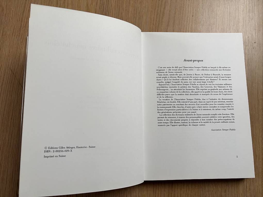 Bücher: Écrivains militaires neuchâtelois  – Gebraucht aus St-Blaise von Poussinnette01 2