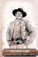 Blechschild-JOHN WAYNE-HOLLYWOOD LEGENDE