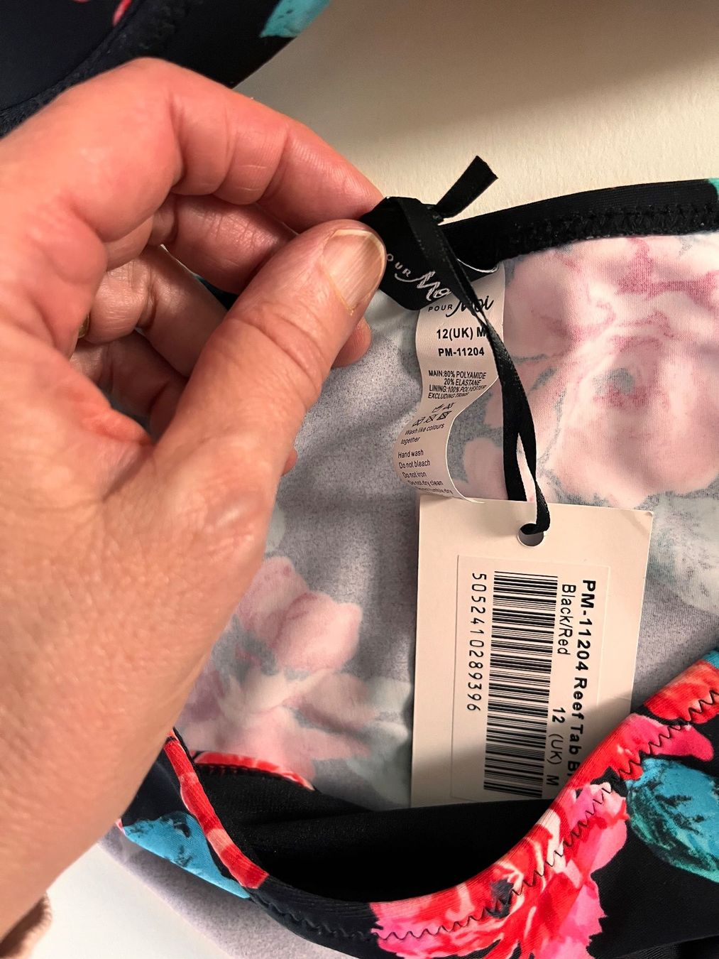 Costumi da bagno & Bikini: POUR MOI, Bikini, Grösse 70H/40, Farbe Schwarz/Blumen – Nuovo e nell'imballaggio originale da Rudolfstetten venduto da gst_g7xl 6