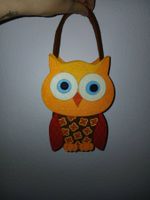 Filz-Tasche Eule orange mit Henkel