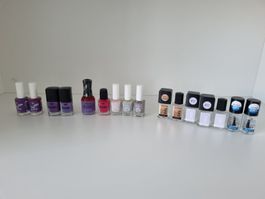 9 Nagellacke und 7 Top Cout Total 16 Stück