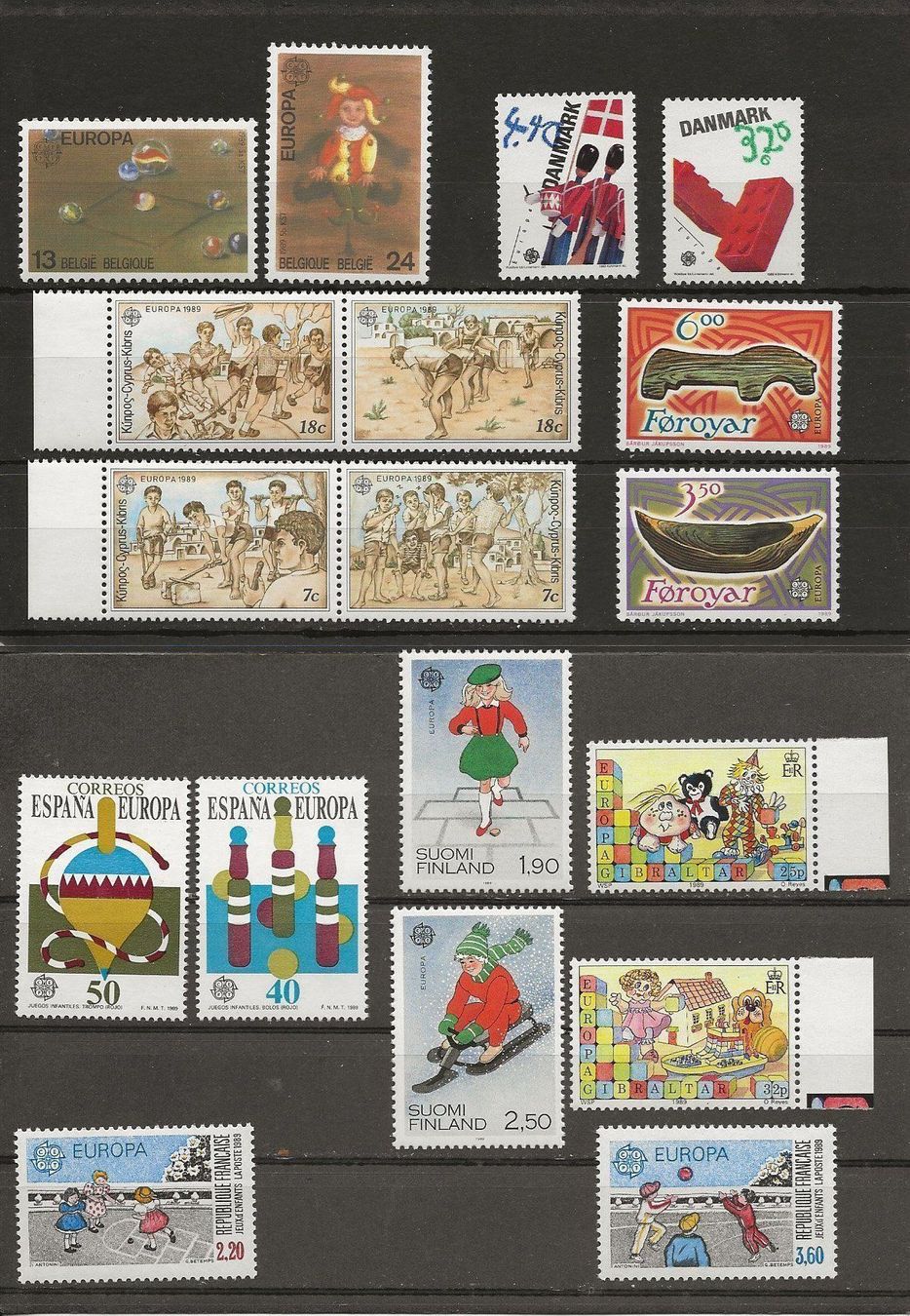 Tutti i francobolli: Europa Tous les pays 1989 ** – Nuovo (secondo la descrizione) da Sion venduto da PierreP01