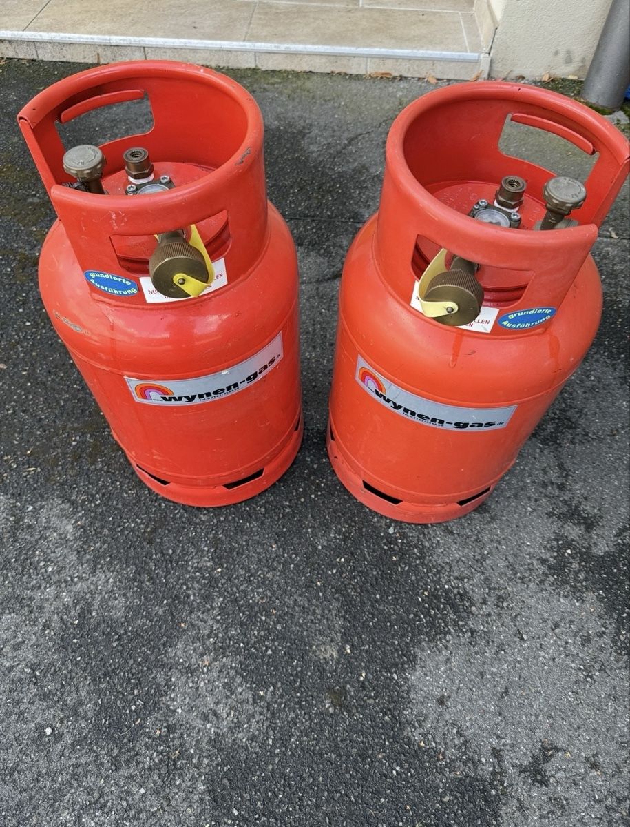 Apparecchiature e tecnologia a gas: 2 befüllbare Gasflaschen – Usato da Kerzers venduto da Pesche1340 1
