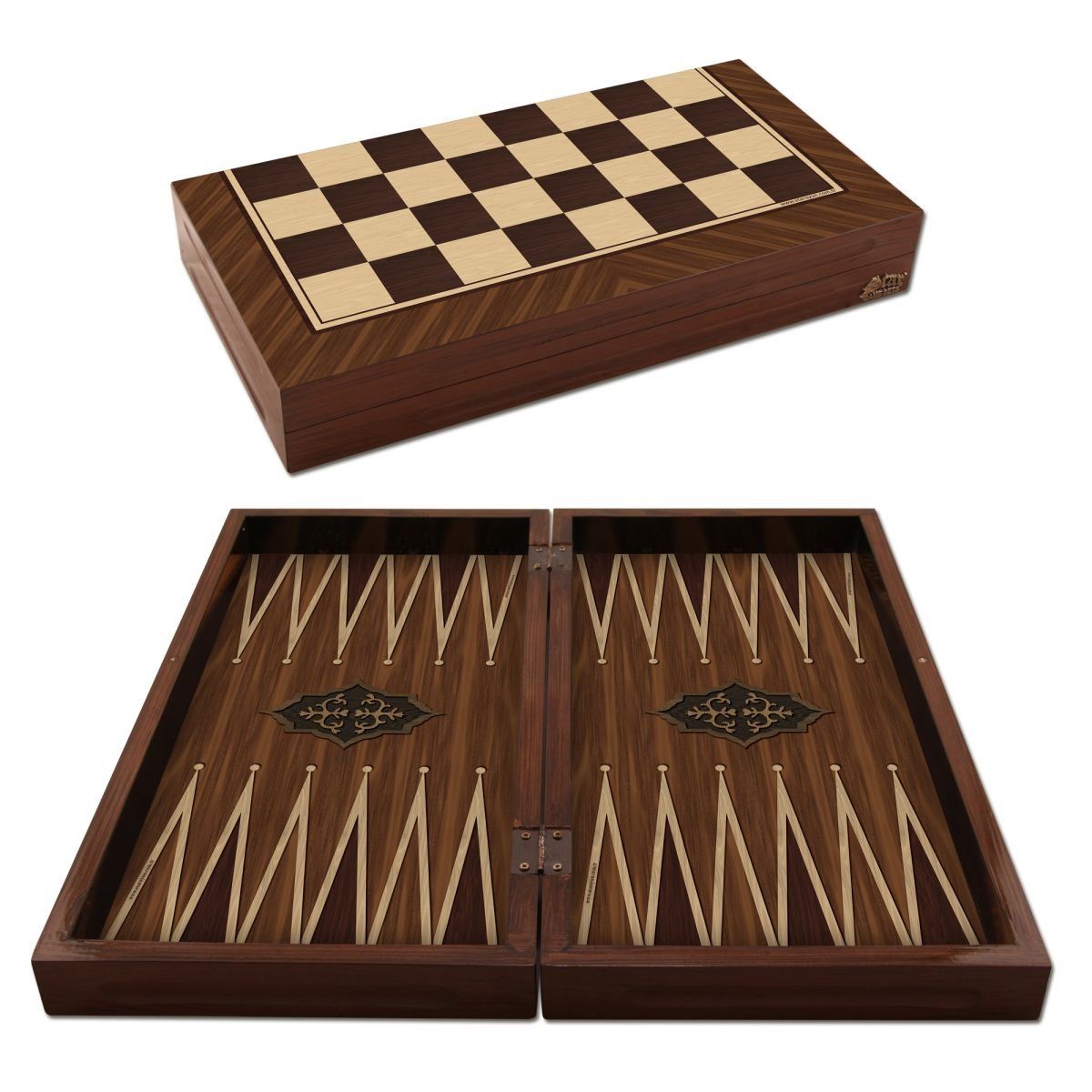 Giochi: Backgammon antique en noyer ( NEUF ) – Nuovo e nell'imballaggio originale da Meyrin venduto da ChiaraMania