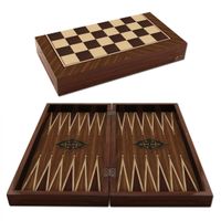 Backgammon antique en noyer ( NEUF )
