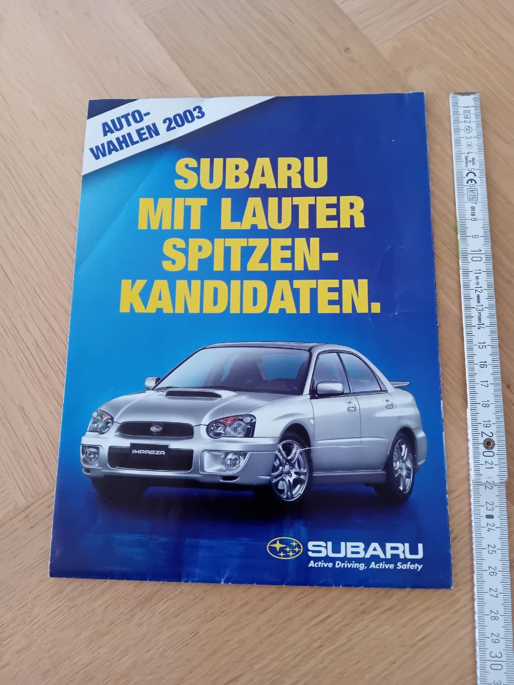 Subaru Documenti: Subaru Prospekt mit Impreza Poster 2003 – Usato da St. Urban venduto da volvodreamer