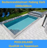 Beckenrandsteinset Granit PadangDark 1000x500cmPoolumrandung