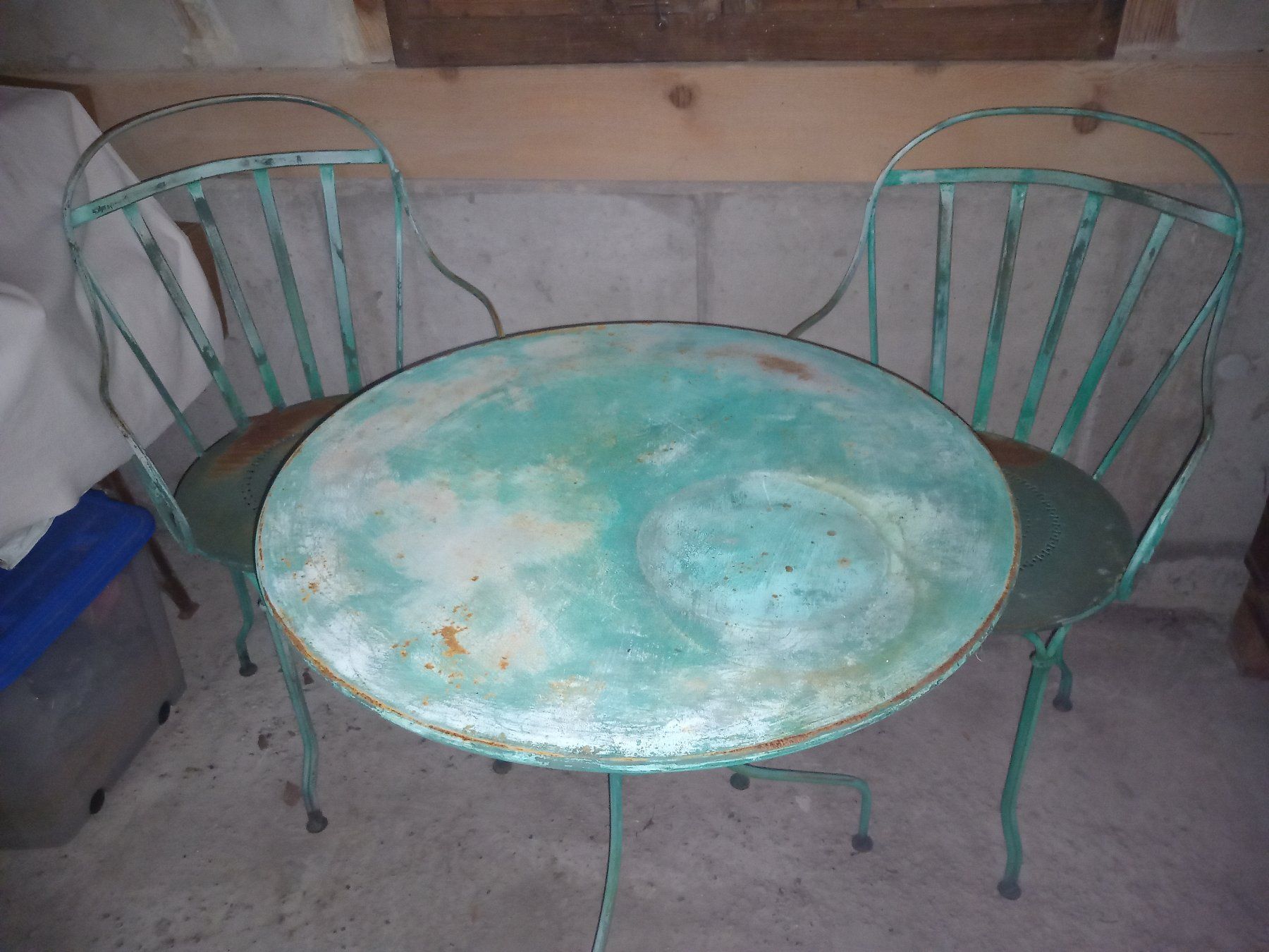 Tischset: Gartenmöbel Jugendstil Bistro Tisch Stuhl – Gebraucht aus Maschwanden von summernight7 8