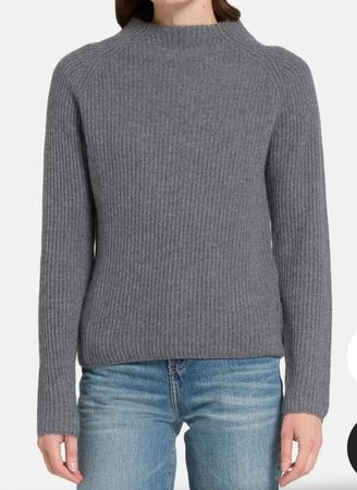 Grauer Kaschmir-Pullover, Grösse 34 neuwertig