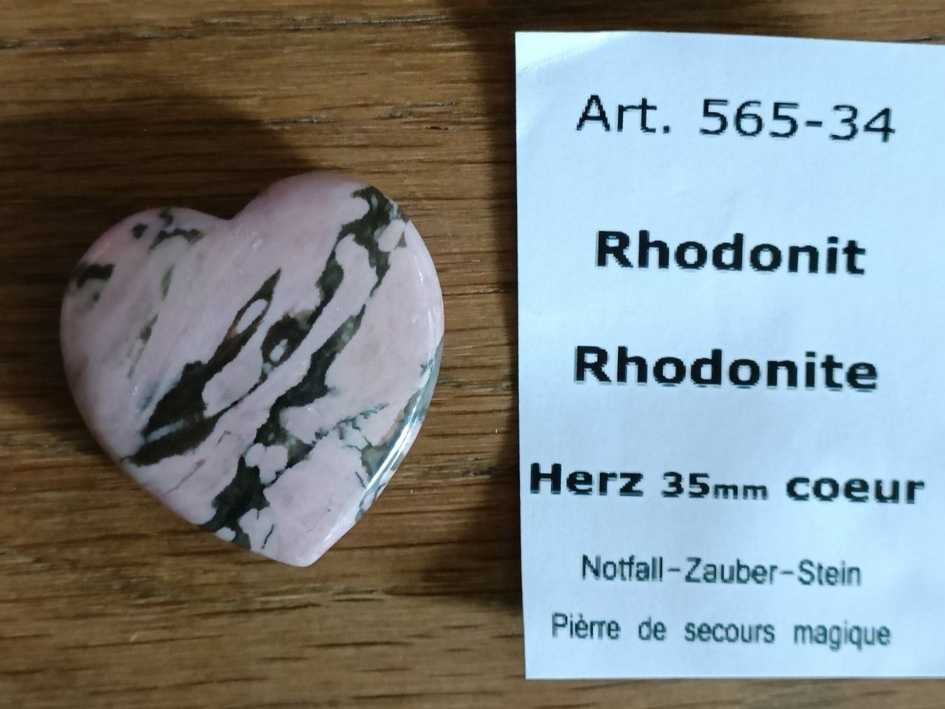 Mineralien & Heilsteine: Herz Rhodonit – Neu (gemäss Beschreibung) aus Rotkreuz von Basana2