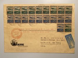 Germany 1936 Zeppelin Hindenburg Frankfurt/ New York