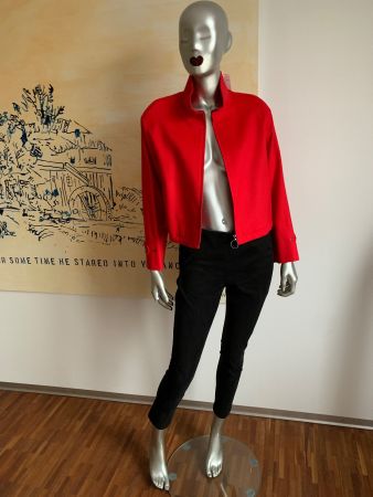 AKRIS: OVP/Kaufetikette - Exklusiver roter Wollblazer, 36