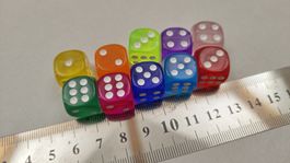 10 Würfel assortiert ca. 13mm