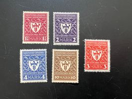 Deutsches Reich 1922  MiNr. 199-203 Lot   *  (5010)