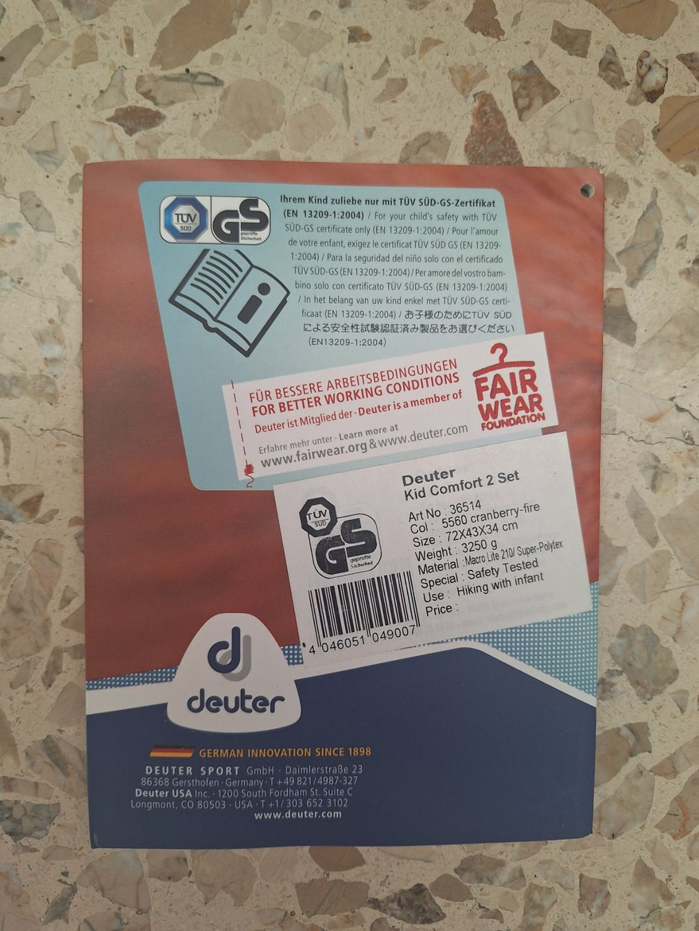 Deuter Marsupi portabebè: Kindertrage Deuter Kid Comfort II – Usato da Zürich venduto da ale_wjm7 3