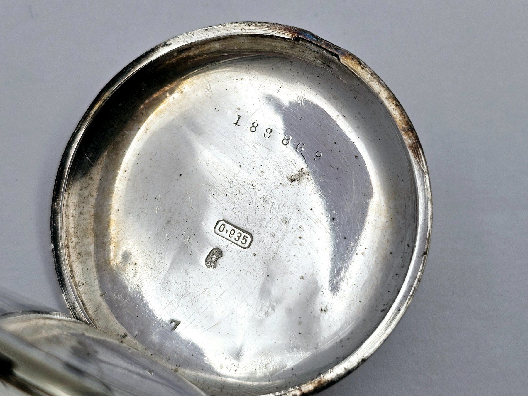 Uhren: Antike Savonette Taschenuhr 935 Silber – Gebraucht aus Bassersdorf von AnkerWatch 8