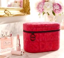 NEW ❤️ DIOR Miss Dior Beauty Vanity Case Fushia Pink Red 