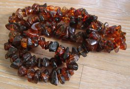 Nachlass: Ostsee Bernstein Schmuck Kette Collier 66 Gramm