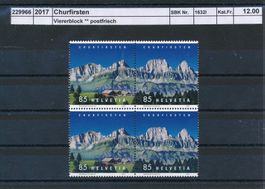 2017 Zusammendruck "Churfirsten"- Viererblock, **postfrisch