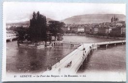 Genève - Le Pont des Bergues - Ile Rousseau