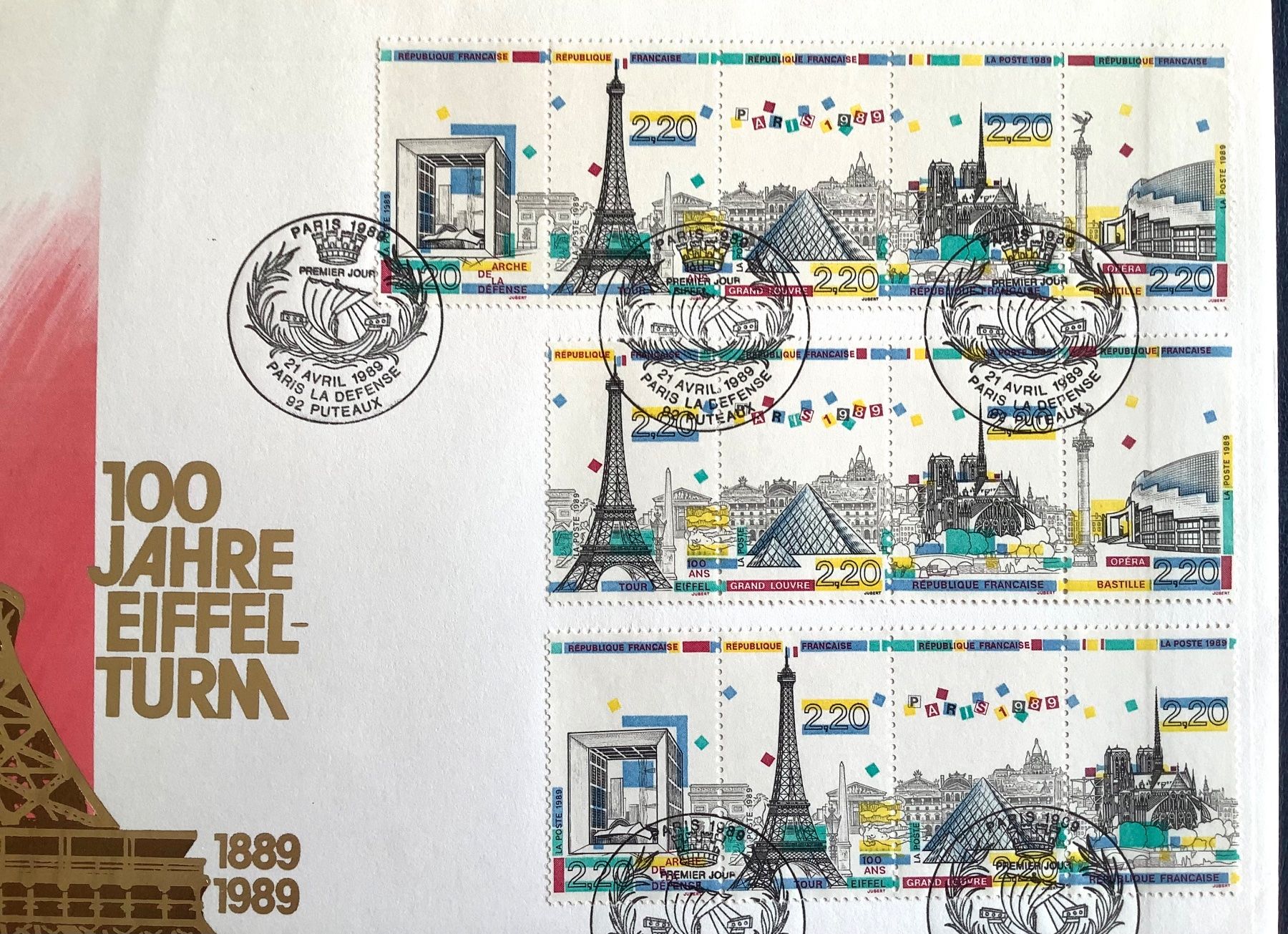 Alle Briefmarken: 1989 / 2 FDC 100 Jahre Eiffelturm Grossbriefe Div.Varianten – Neu (gemäss Beschreibung) aus Liestal von Skunk02 2