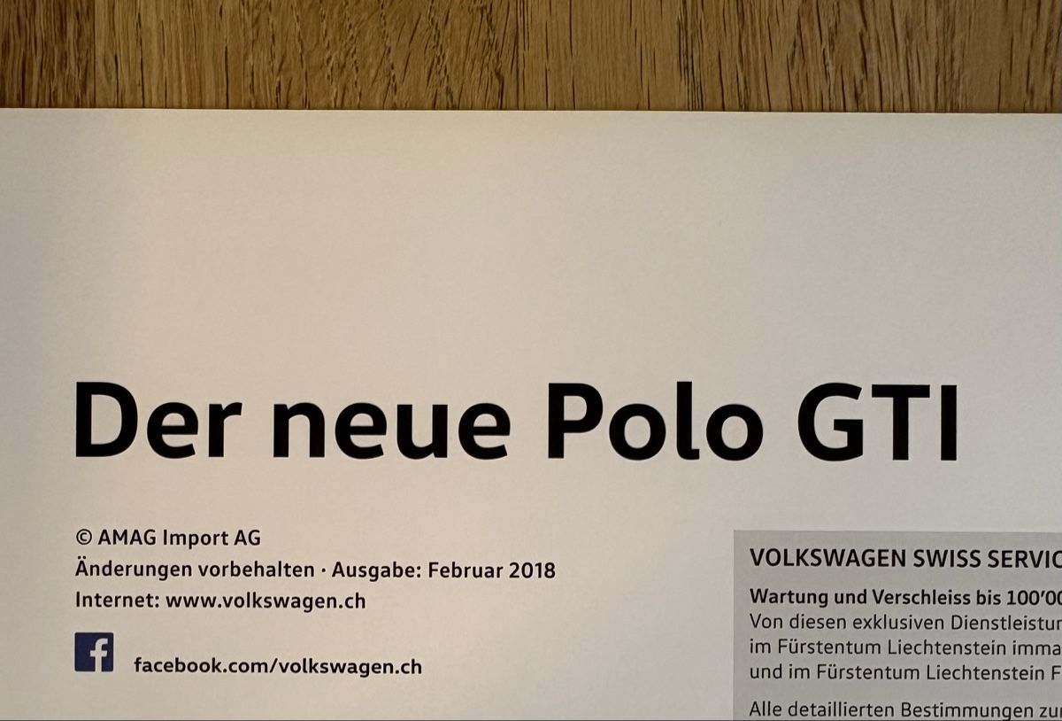 VW Documenti: VW Polo GTI Prospekt, Ausgabe 2018 oder 2019 – Nuovo (secondo la descrizione) da Freienstein venduto da Golfbueb 2