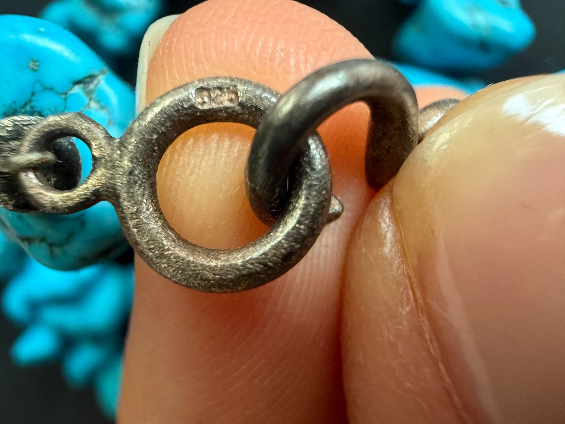 Catenine: Türkis Kette mit Silber Verschluss 925 – Usato da Spiegel b. Bern venduto da Rogger72 3
