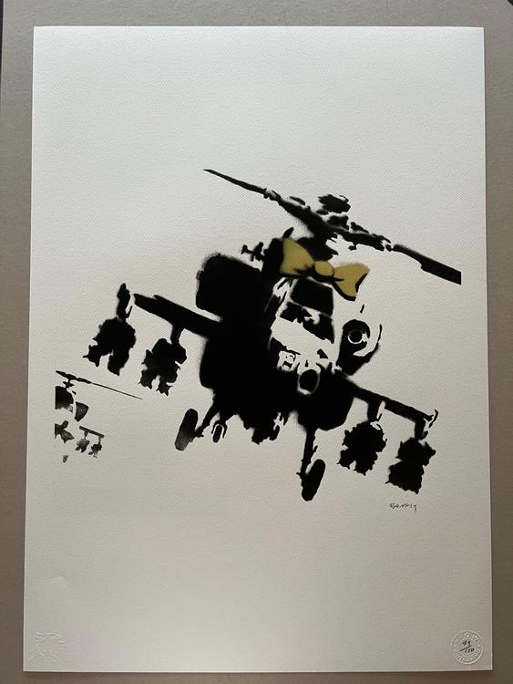 100％本物保証！100％本物保証！banksy 『Happy Chopper』 版画