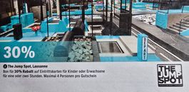 Bon 30% Rabatt Jump Spot Lausanne bis 31.8.2026