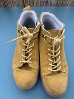Tamaris Damen Boots Senfgelb Leder Gr. 40
