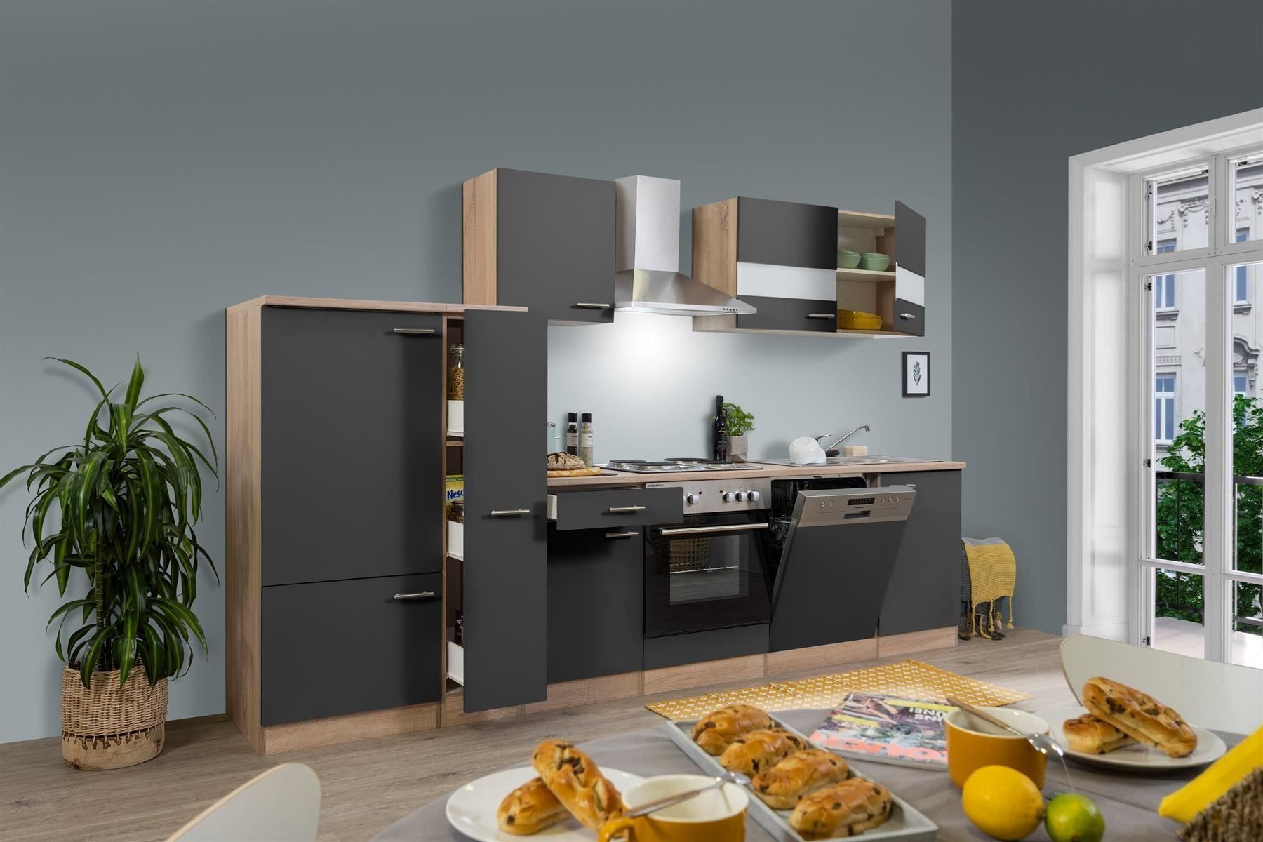Cucine complete: 166 Küchenzeile Küchenblock 310cm E/GR - Küche Einbauküche – Nuovo e nell'imballaggio originale da Wallenwil venduto da toesstalvertrieb 2