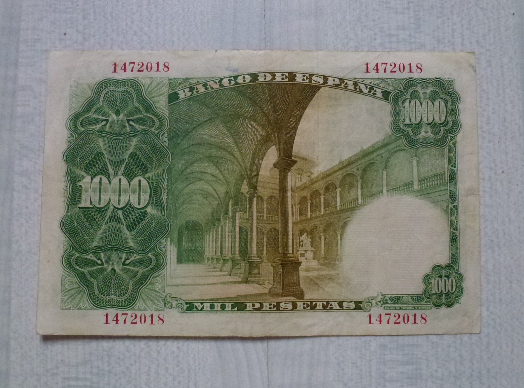 Banconote: Spanien ++ 1000 Pesetas 19. Feb. 1946 – Usato da Walkringen venduto da Casablanca777 2
