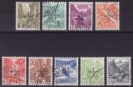 Verwaltungsmarken Satz SBK-Nr. 19y-27y (glattes Papier 1937)
