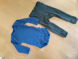 Dilling Merinowolle Set Body Leggings Grösse 80