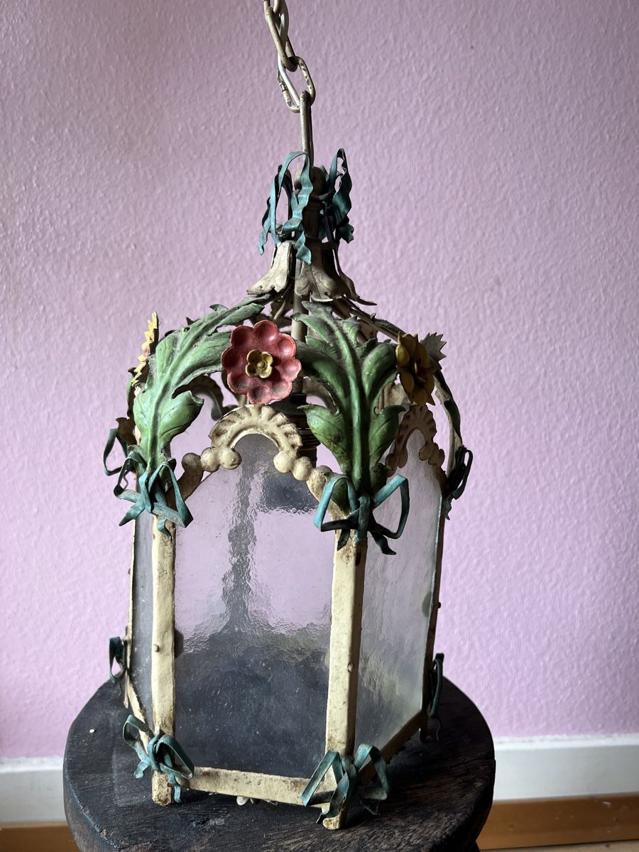 Lampadari & plafoniere: Florale Toleware Hängelampe – Usato da Zürich venduto da juergarno 3