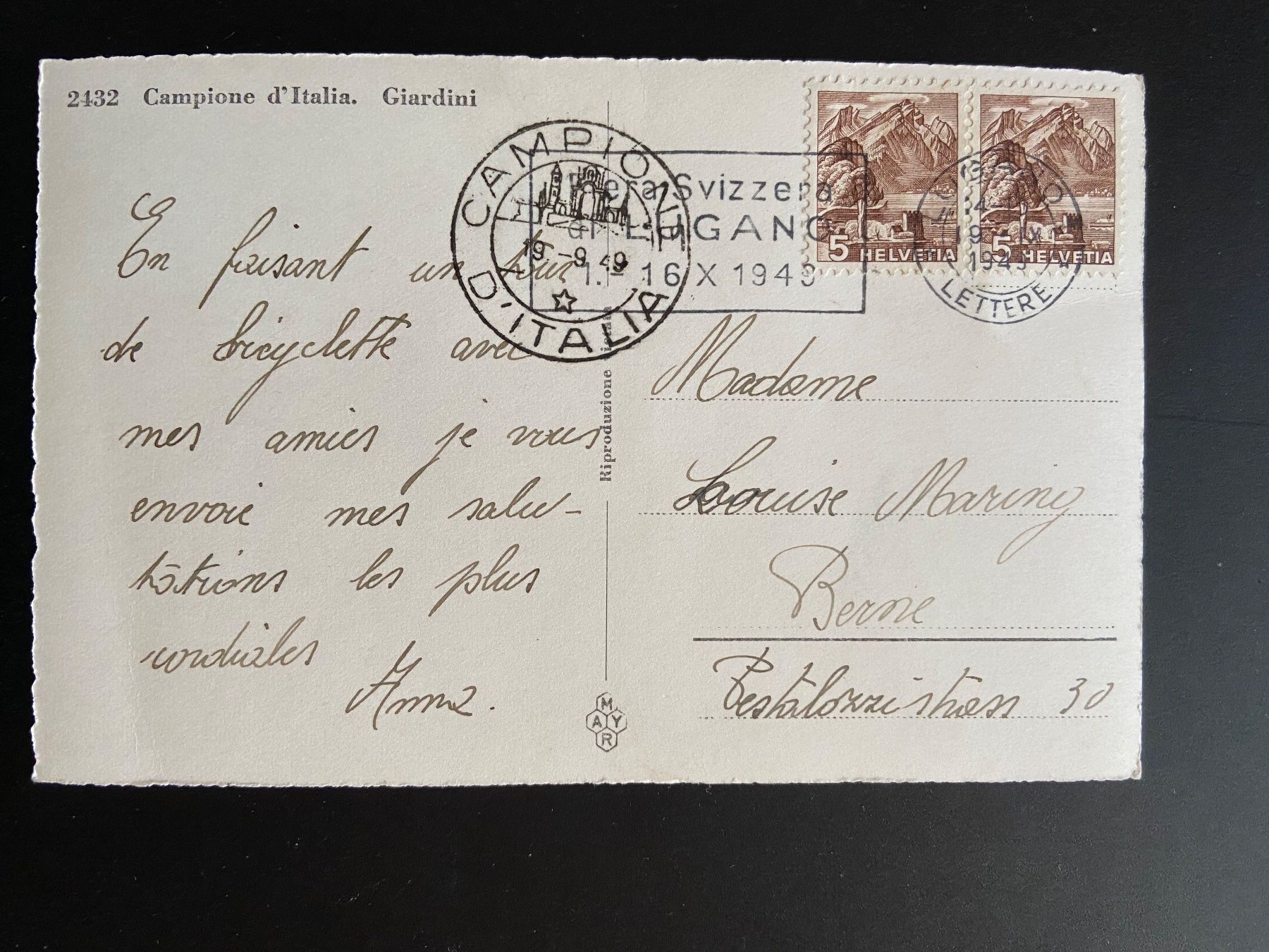 Cartoline postali: Campione Briefmarken (Schweiz) – Usato da Bauma venduto da dangru57