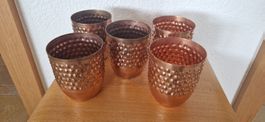 Kupferbecher 5 Stk. gebraucht, 3  dl