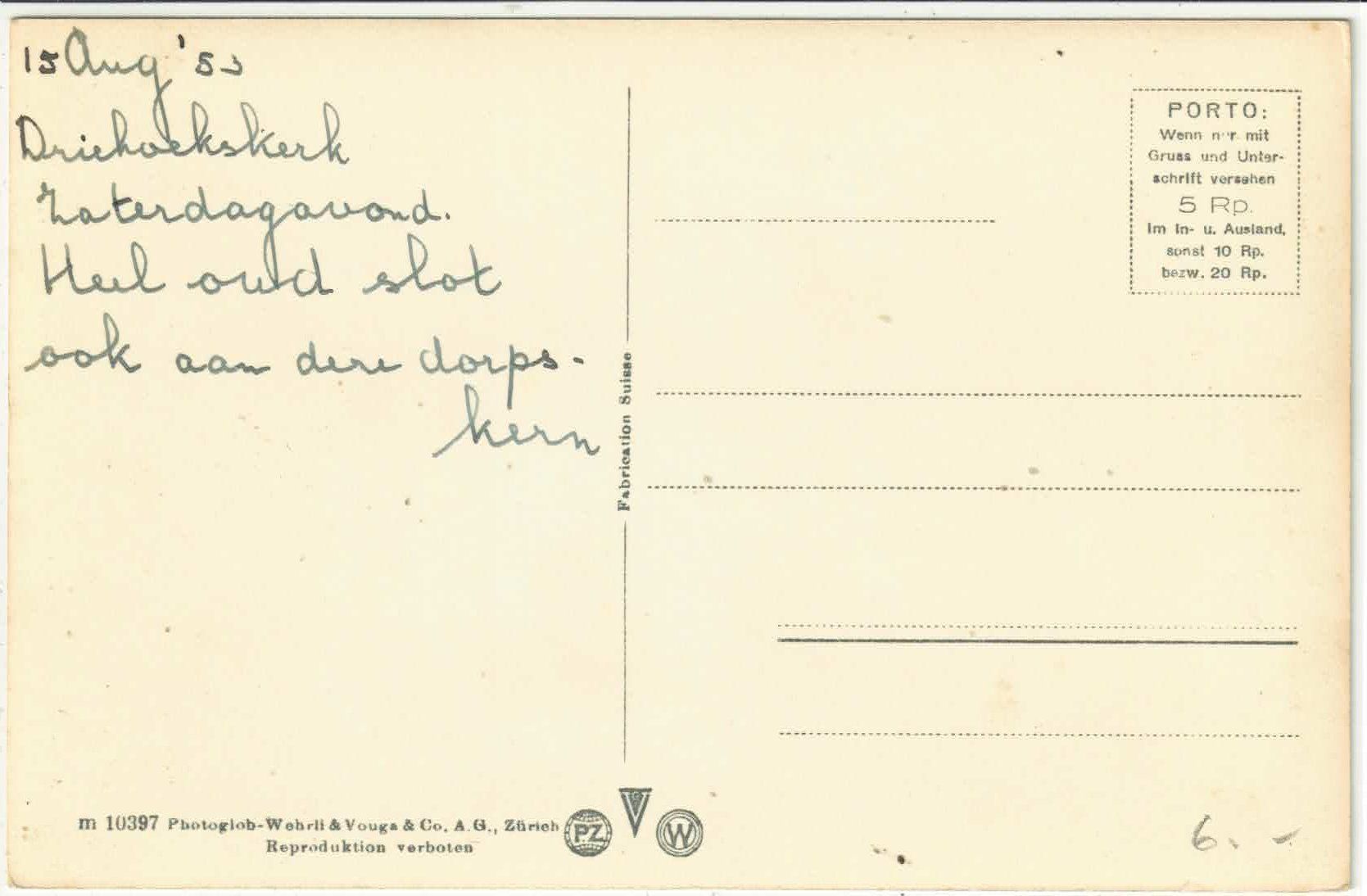 Cartoline postali: Greifensee - Dorfpartie – Usato da Ettingen venduto da Kartenplanet 1